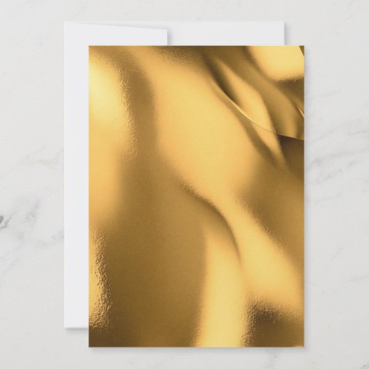 ゴールドフォイルブラックメンズアーモダンチ50誕生日 招待状 (裏面)