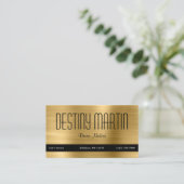 ゴールドフォイルブラック連絡バー 名刺 (スタンド正面)