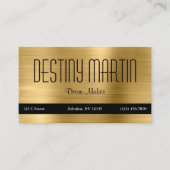 ゴールドフォイルブラック連絡バー 名刺 (正面)