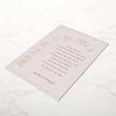 ゴールドフォイルブランチ&バブリーブライダルシャワー招待 箔招待状 (回転した状態)