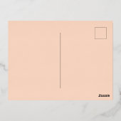 ゴールドフォイルプレスされたラマダンムバラックラマダン 箔招待状ポストカード (裏面)