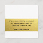 ゴールドフォイルプロフェッショナルスクエア名刺 スクエア名刺 (裏面)