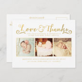 ゴールドフォイルベビーサンキューsip&seeポストカード 案内ポストカード (正面/裏面)