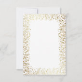 ゴールドフォイルベビーズブレスフローラウェディングRSVPカード 出欠カード (裏面)