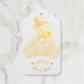 ゴールドフォイルベビーセーラーベアギフトラベル ギフトタグ (正面)