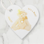 ゴールドフォイルベビーセーラーベアメッセージカード フェイバータグ (正面)