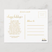 ゴールドフォイルベビー第1回クリスマスフォトフレーム葉書 ポストカード (裏面)