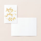 ゴールドフォイルホリークリスマスノテすてきカード 箔カード (ディスプレー)