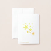 ゴールドフォイルホリークリスマスノテすてきカード 箔カード (裏面封筒付き)