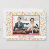 ゴールドフォイルホリーメリース結婚したクリスマス写真 シーズンカード (正面)