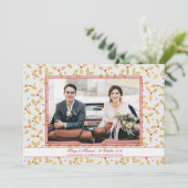 ゴールドフォイルホリーメリース結婚したクリスマス写真 シーズンカード (スタンド正面)