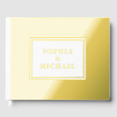 ゴールドフォイルホワイトゲストブック編集可能クラシックシンプル ゲストブック (正面)