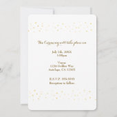 ゴールドフォイルホワイトスパークルグラマーサークル招待状 招待状 (裏面)