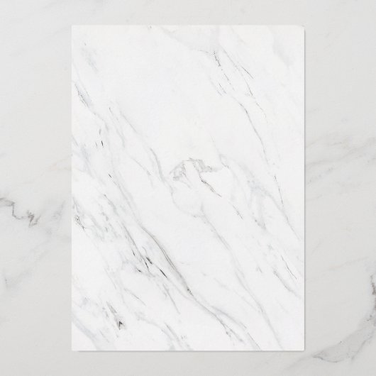 ゴールドフォイルホワイトフローライスラム結婚教徒 箔招待状 (裏面)