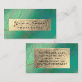 ゴールドフォイルボタニカルブラウンソファセラピストグリーン 名刺 (正面/裏面)