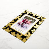 ゴールドフォイルボタニカルホリデーカード 箔シーズンカード (回転した状態)