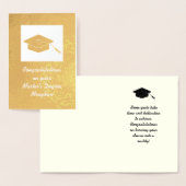 ゴールドフォイルマスターの学位の卒業カード 箔カード (ディスプレー)