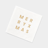ゴールドフォイルメリークリスマスカクテルナプキンス 箔ナプキン (左)