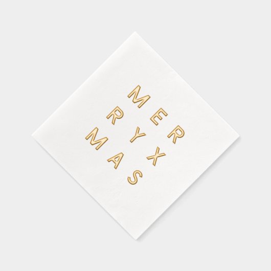 ゴールドフォイルメリークリスマスカクテルナプキンス 箔ナプキン (右)