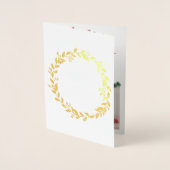 ゴールドフォイルメリークリスマスガーランドフォトカード 箔カード (正面)