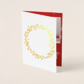 ゴールドフォイルメリークリスマスフォトリースカード 箔カード (正面)