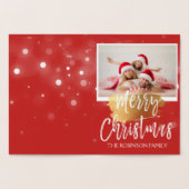 ゴールドフォイルメリークリスマスフォトリースカード 箔カード (内部)