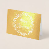 ゴールドフォイルメリークリスマスフォトリースカード 箔カード (正面)