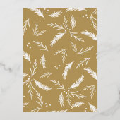 ゴールドフォイルメリークリスマスホリデーフォトカード 箔シーズンカード (裏面)