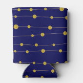 ゴールドフォイルモダンいかりネ航海のイ結婚・ブルー 缶クーラー (裏面)