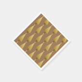 ゴールドフォイルモダンクリスマスツリー紙ナプキンス スタンダードカクテルナプキン (角)