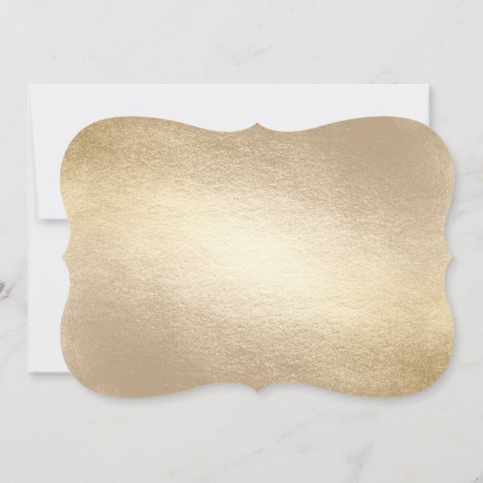 ゴールドフォイルモダンクロスはっきりした《キリスト教》洗礼式や命名式宗教 招待状 (裏面)