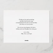 ゴールドフォイルモダンストライプフォトハッピー新年 箔シーズンカード (裏面)