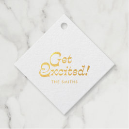 ゴールドフォイルモダンミニマリストが興奮 フェイバータグ