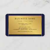 ゴールドフォイルモダンミニマル黒プロフェッショナルロゴ 名刺 (裏面)