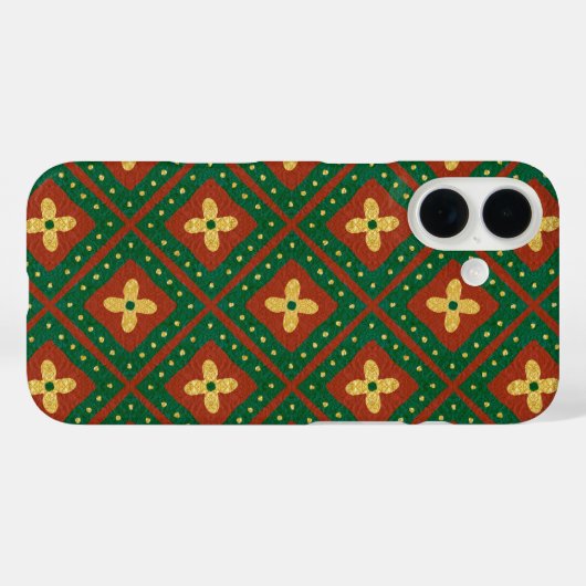 ゴールドフォイルモトリーダイヤモンドフラワー小妖精や小人 Case-Mate iPhoneケース (裏面 (横))