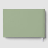 ゴールドフォイルモノグラムセージ結婚グリーンズゲストブック ゲストブック (裏面)