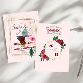 ゴールドフォイルルック婚約発表招待状 招待状