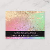 *~*ゴールドフォイルレインボー結婚美しいエレガント 名刺 (正面)