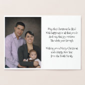 ゴールドフォイルレトロクリスマスオーナメント挨拶カード 箔カード (内部)