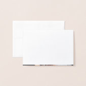 ゴールドフォイルロータスフラワーフォトサンキューカード 箔カード (裏面封筒付き)