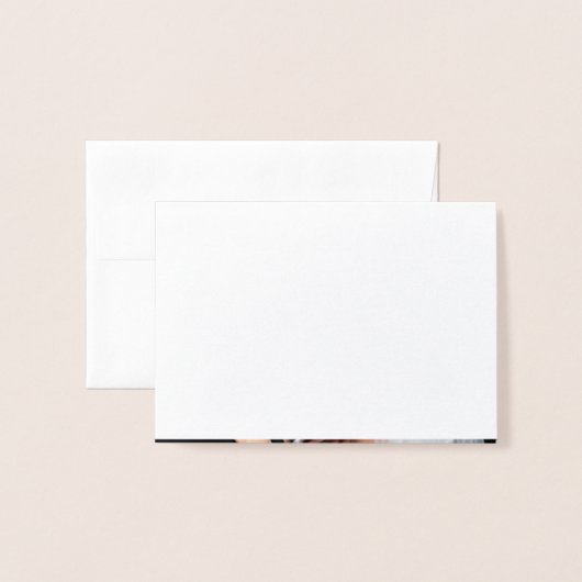 ゴールドフォイルロータスフラワーフォトサンキューカード 箔カード (裏面封筒付き)