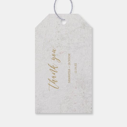 ゴールドフォイルワールドマップデスティネーションウェディングありがとう ギフトタグ (裏面)