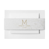 ゴールドフォイルワールドマップデスティネーションウェディングモノグラム 招待状ベリーバンド (正面例)