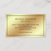 ゴールドフォイルヴィンテージアンティーク実在鍵エステート 名刺 (裏面)