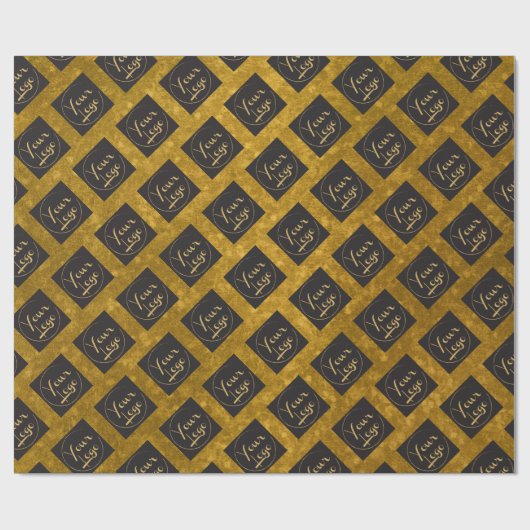 ゴールドフォイル会社のロゴラッピング紙の追加 ラッピングペーパー (フラット)