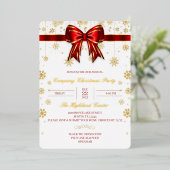 ゴールドフォイル会社クリスマスパーティの招待状作品 箔招待状 (立ち正面)