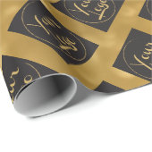 ゴールドフォイル会社ロゴマーケティング包装紙 ラッピングペーパー (ロールコーナー)