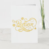 ゴールドフォイル信じクリスマスカード 箔シーズンカード (正面)