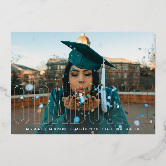 ゴールドフォイル写真研究発表 箔招待状 (正面)