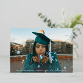 ゴールドフォイル写真研究発表 箔招待状 (立ち正面)